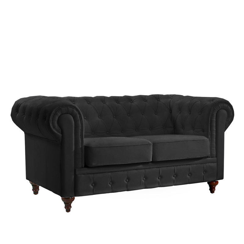 Leather Chesterfield Loveseat & Reviews Joss & Main